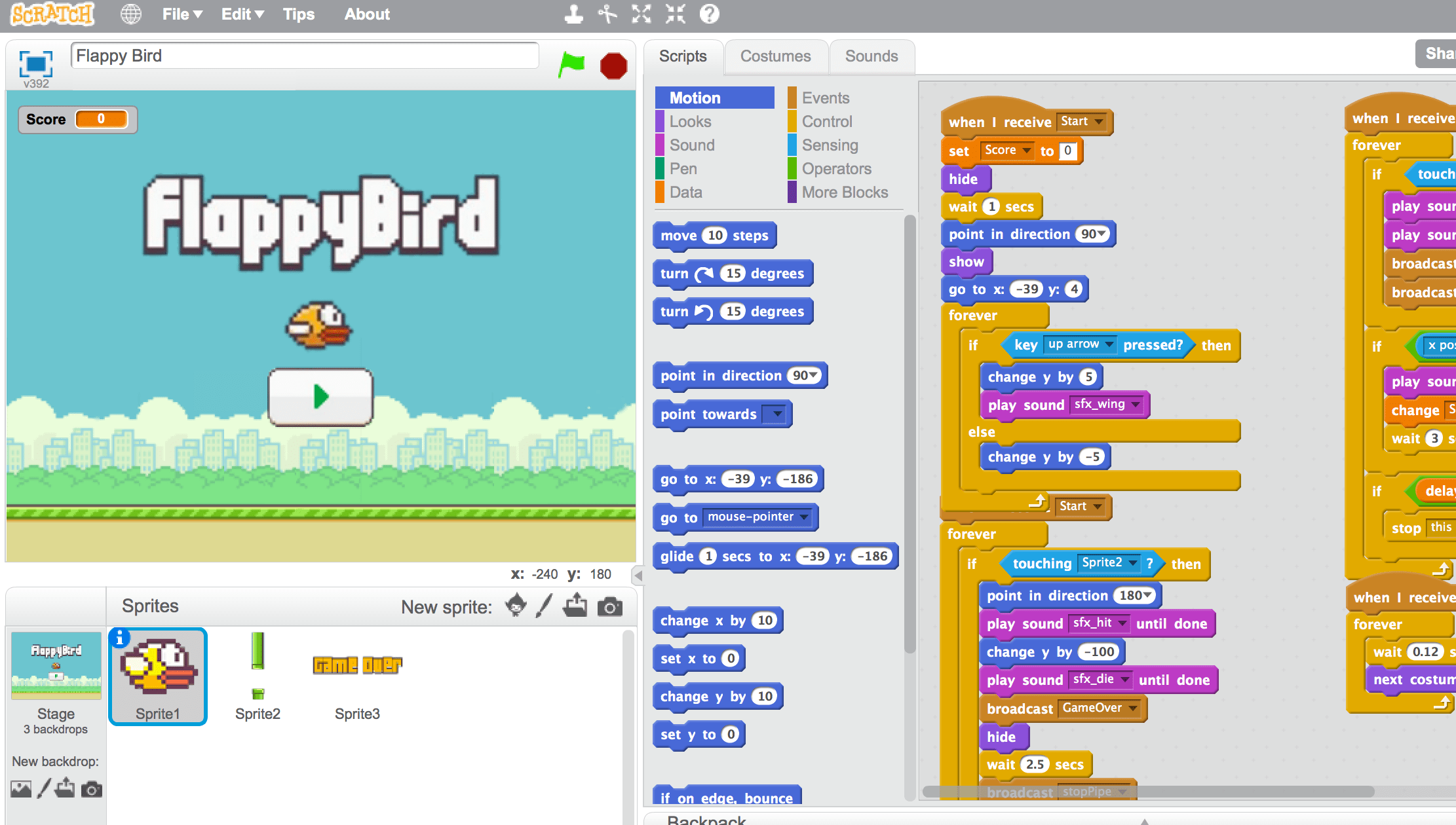 Flappy bird online on scratch - crgaret