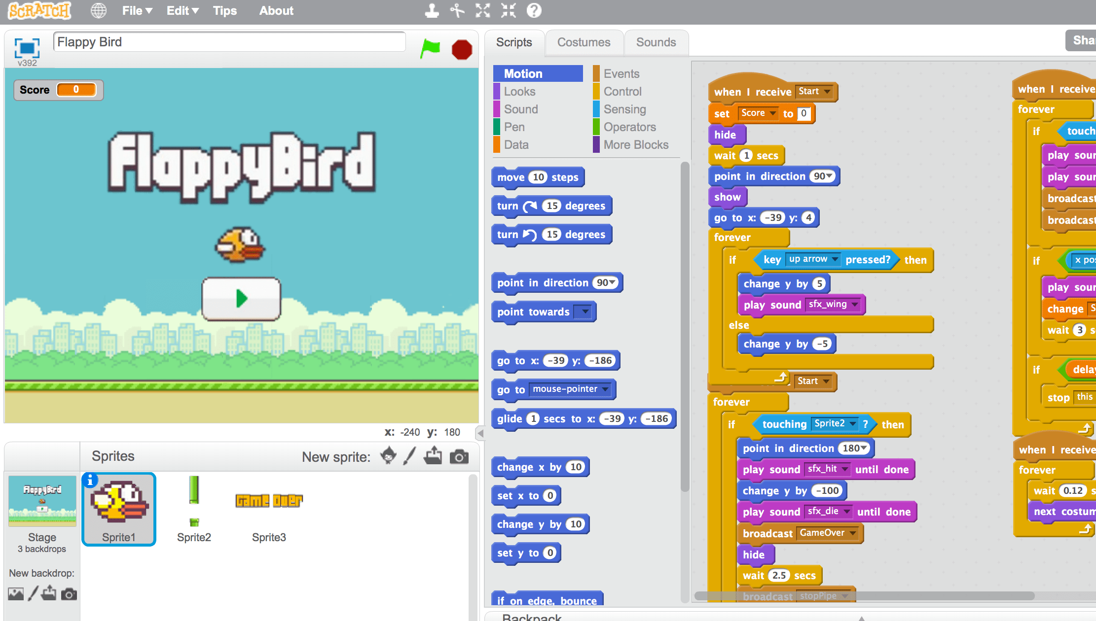 Scratch 3.0 Tutorial: How to Make Flappy Bird 